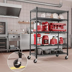 IZEUK Garage Shelving Wide Storage Shelves 5 Tier Metal Shelves 4000 LBS Heavy Duty Adjustable Utility Shelf Rack Black 23.6" D x 53.1" W x 73.6" H