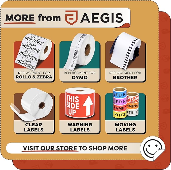 Aegis Adhesives - 1” X 1” Square Direct Thermal Multipurpose Labels for QR Codes, Perforated & Compatible with Zebra Desktop Printers - NOT Rollo Compatible (12 Rolls, 1375/Roll)
