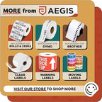 Aegis Adhesives - 4" X 4" Square Direct Thermal Labels Compatible with Rollo, Zebra, and Other Desktop Label Printers (10 Rolls, 350/Roll)
