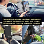 Car Registration and Insurance Holder Glove Box Folder-Premium Car Folder, Car Document Holder for Cards, Driver License & other Essential Documents (Reticulated black)