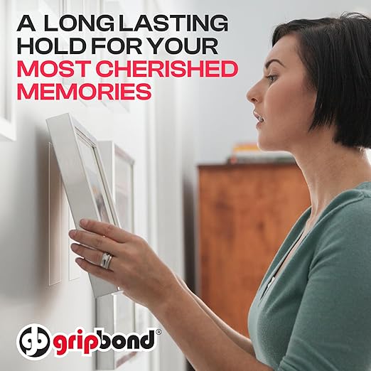 GripBond Clear Double Sided Tape, 1 Roll (10 Ft), 1.2”x120” – Clear Mounting Tape for Hanging Picture, Poster, Carpet, Photo Decorations - Nano Adhesive for Home, Office, Indoor & Outdoor Use