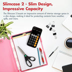 Dexas Slimcase 2 Plastic Clipboard with Storage and Side Opening, Pink Glitter, Office Supplies Clipboards to Organize, Carry and Store, A4 Holder, Style and Functionality Nursing Clipboards