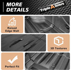 TripleAliners Truck Bed Mat Compatible with 2005-2021 Nissan Frontier Accessories 5FT Truck Bed Liner Perfectly Flush All Weather Protection TPE Heavy Duty Pickup Cargo Mat