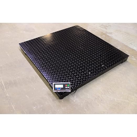 Liberty Scales Heavy Duty Industrial 48" x 48" Floor Scale with Printer Accurate Digital Pallet Scales for Warehouse or Shipping Weighing (5000 lbs x 1 lb)