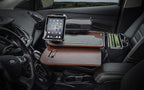 AutoExec AE-GMCD-PI-TAB-PS-21M GripMaster Car Desk for Your Vehicle Workstation and Mobile Office, Mahogany with 400 watt Power Inverter, Tablet Mount and Printer Stand