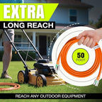 50ft Outdoor/Indoor Extension Cord 14/3 Gauge Heavy Duty 3 Prong SJTW, Waterproof, Flexible Cold-Resistant Long Power Cord,15A 125V 1875W, Orange by LifeSupplyUSA
