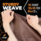 Super Heavy Duty Brown Poly Tarp 6' x 8' - Bulk Half Pallet (210 Pack) Thick Waterproof, UV Blocking Protective Cover - 16 Mil Thick Polyethylene - by Xpose Safety