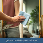 S&T INC. 100 Pack Microfiber Cleaning Cloth, Bulk Towels for Home, Reusable Microfiber Towels for Cars, Cleaning Rags, Light Blue, 11.5 Inches x 11.5 Inches, 100 Count