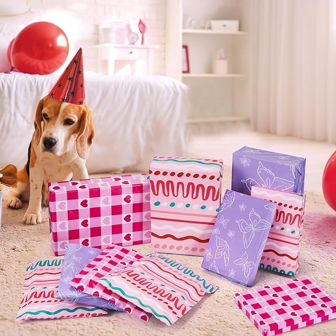 Metronic Poly Mailers 10x13 Inch 100pc Shipping Bags for Clothes,Self Adhesive Shipping Envelopes for Small Business,Waterproof Mailers Poly Bags for Shipping,Packaging Mailing Bags Pink Checkered