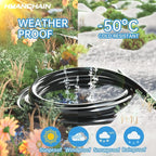 HUANCHAIN Indoor Outdoor Black Extension Cord 8 ft Waterproof, 16/3 Gauge Flexible Cold-Resistant Appliance Extension Cord Outside, 13A 1625W 16AWG SJTW, 3 Prong Electric Cable, ETL