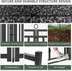 Dog Fence Outdoor Indoor, 47 Inch Height 16 Panels Dog Playpen for Large/Medium/Small Dogs Metal Dog Pen for Yard Camping and RV | Black-Silver