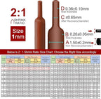 Chanzon 2:1 Ratio - 80Ft Roll - 1/24" (1mm) Heat Shrink Tubing 2:1(25M Total Length) Brown Polyolefin Sleeving Wrap Shrinking 2 to 1 1pcs