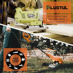 PLUGTUL 10 Gauge Extension Cord 100FT, Black Outdoor Extension Cord with Lighted End, Heavy Duty,15A 1875W SJTW, ETL Listed