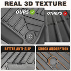 TripleAliners Truck Bed Mat & Floor Mats Front Rear Full Set Compatible with 2019-2025 RAM 1500 Accessories All Weather TPE Liners Carpets Mat Custom Fit (Truck Bed Mat+Floor Mats)