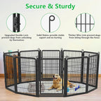 Decorative Garden Fence with Gate, 40 in(H) x 45 ft(L) Rustproof Metal Fence Panels No Dig Fence with Full Panel Gate, Dog Fence Outdoor for Yard, Animal Barrier Garden Fencing for Yard
