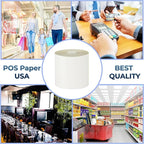 3" x 95' 2-Ply Carbonless Paper (50 Rolls/Case) - White/Yellow - BPA Free
