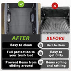TripleAliners Truck Bed Mat Compatible with 2022 2023 2024 2025 2026 Toyota Tundra Accessories CrewMax 5.5FT Vehicle Perfectly Flush All Weather Protection TPE Heavy Duty Pickup Car Bed Cargo Mat