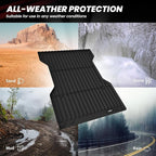 LASFIT Bed Mat for Toyota 2005-2023 Tacoma (5FT,61.3'' Bed) Truck Bed 5ft, All Weather TPE Car Bed Liner for Toyota Tacoma 2023 2022-2005 Accessories Truck Mat &Cargo Liner (Not Fit Drop-in Liners)