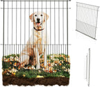 WESLEY'S CORNER Tall Fence Panels - 32”H x 29”L, No Dig Metal Dog Fence, Heavy Duty, Garden Border & Animal Barrier, Rustproof, Decorative Fencing for Backyards, Frontyards, Outdoors and Edging