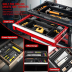 【6 PCS Extra-Large】 Tool Box Drawer Organizer Trays with Non-slip Pads, Heavy-Duty Tool Chest Drawer Organizer for Rolling Tool Chest and Garage Drawers, Truck Toolbox organizer and Workbench Storage