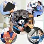 Clipboard with Storage,Office Supplies Nursing Clipboards Folder with Pen Holder Plastic Foldable Clip Board with Storage for Nurse Teacher,Cute Music Panda