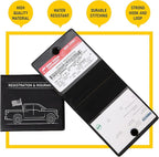 CANOPUS Auto Accessory Document Holder, 2 Pack (Black, PVC, Portable, EZ Pass Compatible)