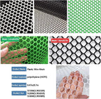 Plastic Wire Mesh Fence, Fencing Chicken Wire Fence with 1.8cm/0.7in Mesh Holes, for Pet Fencing Garden Balcony Grass Protection Farm Crafts(Size:Mesh 0.7in-3.3ft Wx33ft L,Color:Black)