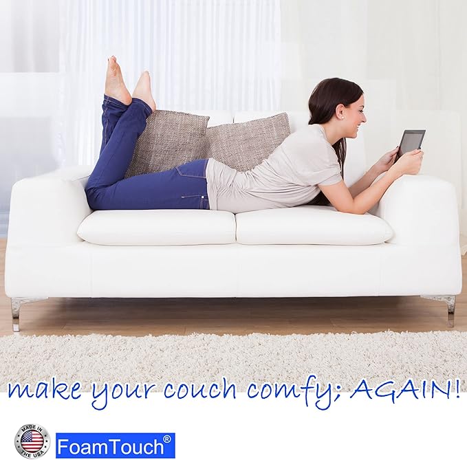FoamTouch Upholstery Foam Cushion High Density 3'' Height x 30'' Width x 72'' Length
