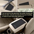 Car Registration and Insurance Holder Glove Box Folder-Premium Car Folder, Car Document Holder for Cards, Driver License & other Essential Documents (Reticulated black)