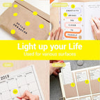 1 Inch Circle Dot Stickers 1000 PCS Color Coding Thermal Labels Dots Writable Printable Small Round Stickers for Office, Classroom, Inventory, Garage, Organizing Storage, DIY, Yellow
