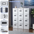 SUXXAN 4 Drawer File Cabinet, Metal Vertical File Storage Cabinet with Lock, Office Home Steel Vertical File Cabinet for A4 Letter/Legal Size, 14.96" W x 17.72" D x 55.2" H, Assembly Required