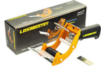 Rapid-Replace Packing Tape Dispenser Gun with Extra Blade by LDS Industry, 2 in (50mm) Lightweight Ergonomic Industrial Handheld Heavy Duty Tape Cutter for Carton, Packaging and Box Sealing, Orange