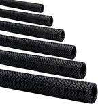 Split-Sleeve Wire Loom for High-Temperature Automotive Harness and Home Cable Management, 25ft - 5/16 inch Braided Cable Management Sleeve Cord Protect, Self-Wrapping Split Wire Loom