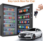 220 Position Large Key Lock Box Wall Mount with Code, Digital Key Cabinet Wall Mount Key Organizer with Key Tags, Adjustable Key Safe Key Holder for Car, Hotels, Office, House