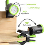4-Pack Rechargeable LED Work Lights, 360-Degree Adjustable Spotlights with Magnetic Base, Clamp Lights for Barbecue, Workshop, Construction Site, Car Repairing and Home Using