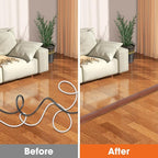 10 FT Floor Cord Cover, Cord Covers for Wires on Floor, Cord Protector, Floor Cable Cover, Hide Extension Cord Covers for Floor, Cable Cavity: 0.47" (W) x 0.29" (H) - Brown