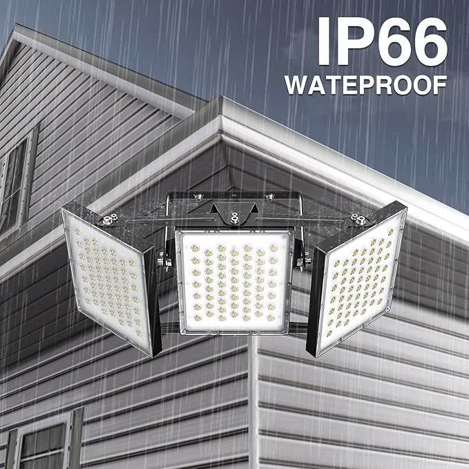 2025 Elite New Upgraded LED Flood Light Outdoor 450W 2 Pack 67500lm Stadium Flood Lights, 5000K D IP66 Waterproof Adjustable Floodlight for Street, Parking Lot