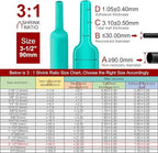 Chanzon 3:1 Ratio 3-1/2" (90mm) Heat Shrink Tubing - Marine Grade Waterproof Adhesive Lined - 4Ft Roll (1.22M Total Length) Green Polyolefin Sleeving Wrap Shrinking 3 to 1 Ratio 1pcs
