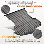 TripleAliners Truck Bed Mat Compatible with 1999-2016 Ford Super Duty F250/F350/F450 Accessories 6.8FT Vehicle Perfectly Flush All Weather Protection TPE Heavy Duty Pickup Bed Liner Cargo Mat