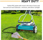 EP 50 Ft Lighted Outdoor Extension Cord with 3 Electrical Power Outlets - 14/3 SJTW Heavy Duty Yellow Extension Cable with 3 Prong Grounded Plug - Power Cord for Lawn, Garden, Appliances