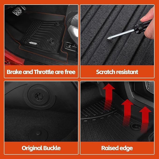 All Weather Floor Mats for Cadillac Optiq 2025 2026 Floor Mats & Cargo Mat & Backrest Mats for Cadillac Optiq Accessories All Season Guard Anti-Slip Floor Liner