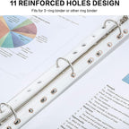 Sheet Protectors, PANDRI 900 Pack Clear Heavy Duty Plastic Page Protectors Sheet Reinforced 11-Hole Fit for 3 Ring Binder Fits Standard 8.5 x 11 Paper, 9.25 x 11.25 Top Loaded, Excluding Acid