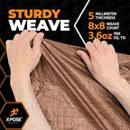 Multipurpose Protective Cover Brown Poly Tarp 12' x 716- Bulk Half Pallet (240 Pack) Durable, Water Resistant, Weather Resistant - 5 Mil Thick Polyethylene - by Xpose Safety
