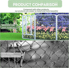 ZXMOTO Decorative Garden Fence 12 Pack 32in (H) x 28ft (L) with Lock,Metal Wire Fencing Border Animal Barrier,Flower Edging for Yard Landscape Patio Outdoor Decor