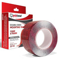 GripBond Clear Double Sided Tape, 1 Roll (10 Ft), 1.2”x120” – Clear Mounting Tape for Hanging Picture, Poster, Carpet, Photo Decorations - Nano Adhesive for Home, Office, Indoor & Outdoor Use