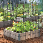 Metal Garden Fence 32 inch H x 28 inch W (10 Panels, Total Length 23 ft) No Need Dig Outdoor Rustproof Animal Barrier Fencing Border Fence for Dog, Patio,Yard, Landscape, Flower Bed