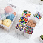 Citylife 17 QT Plastic Storage Bins Clear Storage Box with Lids Multipurpose Stackable Storage Containers for Organizing Tool, Craft, Crayon