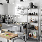 14" Deep x 24" Wide x 74" Height Wire Shelving Kit | 5-Tier | NSF Commercial Storage Rack Unit