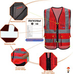 6XL 7XL 8XL red work vest with pockets Big and tall