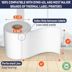 Dasher Products 4x6 Thermal Shipping Labels with Roll Holder, 440 Labels/2 Rolls (220 per Roll), Compatible with Rollo, Zebra, Munbyn, iDPRT, Jadens, Nelko, Dymo 4XL & Most Label Printers, Perforated